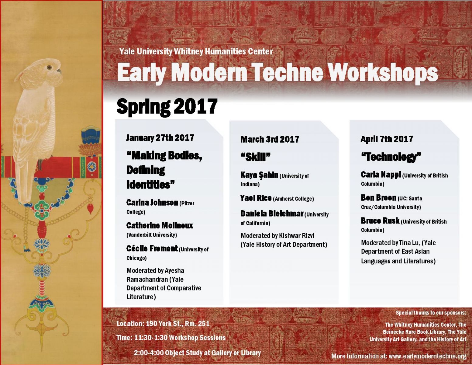 Early Modern Techne Presented by the Yale Whitney